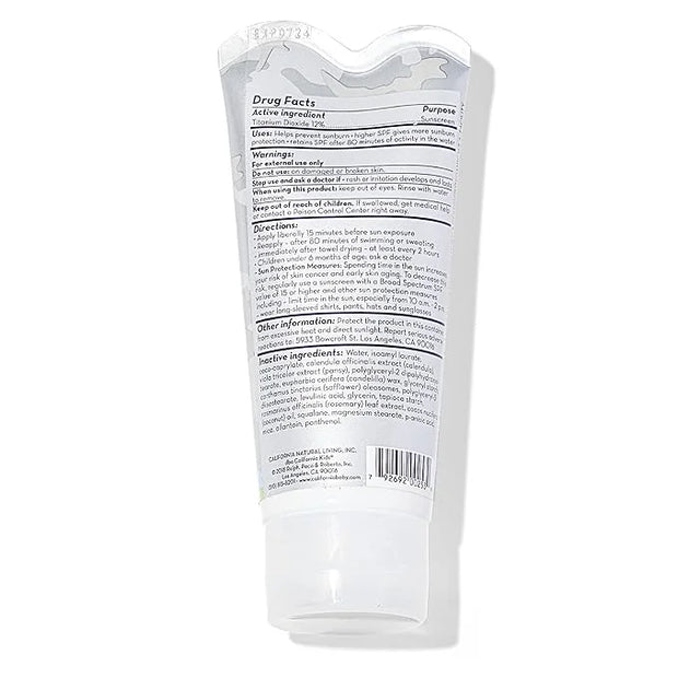 California Kids Super Sensitive SPF 30+ Sunscreen Lotion | Broad Spectrum | Titanium Dioxide | Unscented Hypoallergenic Mi...