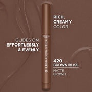 L'Oreal Paris Makeup Le Shadow Stick Eyeshadow, Blendable, Smudge-Resistant, Cream Eyeshadow, Brown Bliss, 0.05 Oz - Produ...