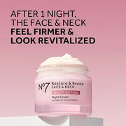 No7 Restore & Renew Multi Action Face & Neck Cream - Nighttime Collagen Peptide Facial Moisturizer - Anti Aging Face Cream...