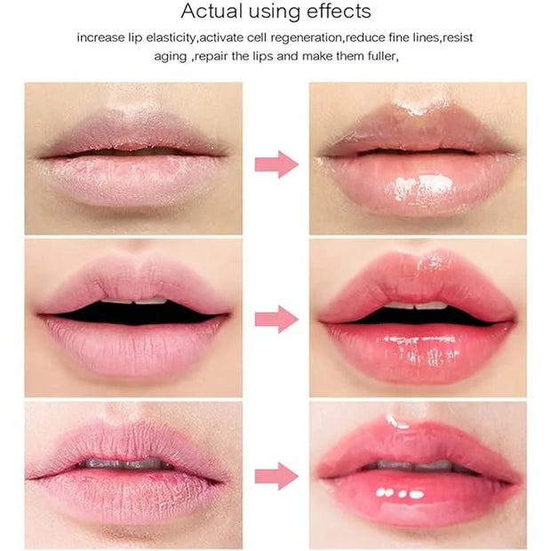 Plumping Lip Oil, Hydrating Lip Gloss Tinted Lip Balm Lip Care Transparent Toot Lip Oil, Non-Sticky Long Lasting Nourishin...