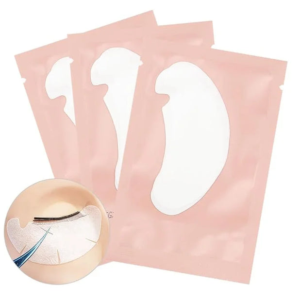 50 Pair Under Eye Pads,Eyelash Extension Gel Patches, Lash Extension Lint Free Under Hydrogel Eye Mask Pads Beauty Tool (P...