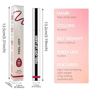 Matte Lip Gloss Stain-Peel Off Lip Liner Tattoo, Pinkish Red Lip Tint，Long Lasting Peel Off Lip Stain, Waterproof Transfer...