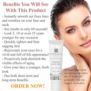 Instant Face Lift Cream Combo - Collagen Support, Revitalize Skin, Reduce The Appearance of Eye Bags and Fine Lines with H...