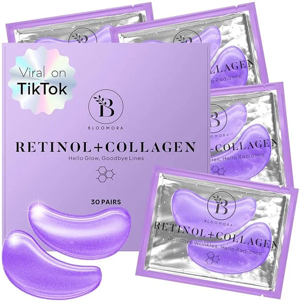Retinol & Collagen Under Eye Patches (30 Pairs) Under Eye Patches for Dark Circles and Puffy Eyes, Under Eye Mask, Puffy E...