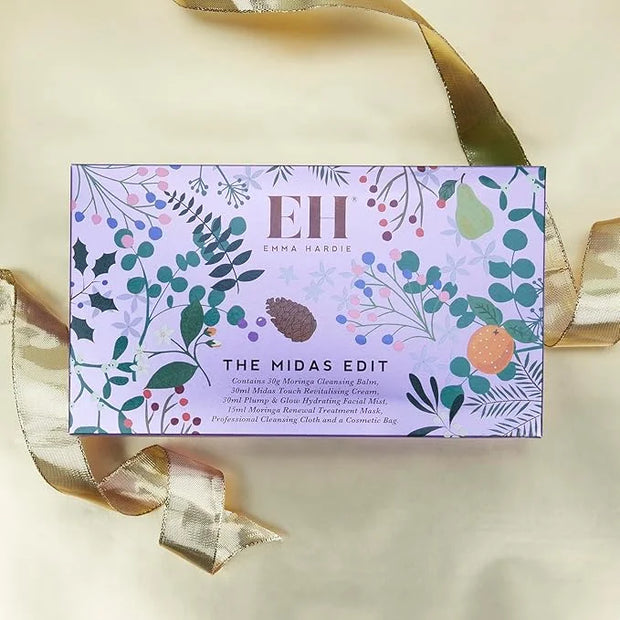 Emma Hardie The Midas Edit Gift Set, Featuring 4 Luxurious Skin Care Products & Cleansing Cloth, Packed in a Convenient Co...