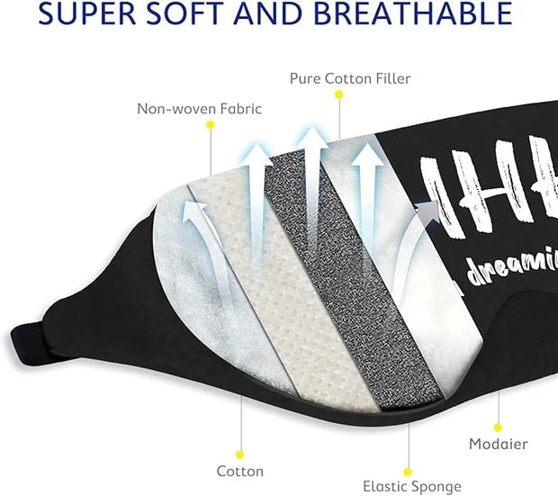 Mavogel Cotton Sleep Mask - Sleep Eye Mask for Women Men, Light Blocking Night Eyemask, Super Soft and Comfortable Eye Cov...