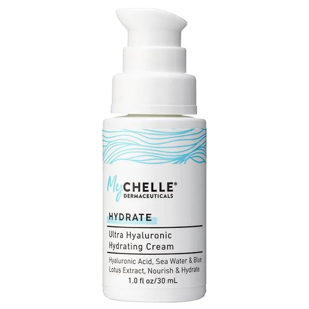MyChelle Dermaceuticals Ultra Hyaluronic Hydrating Cream (1.0 Fl Oz) - Rich Hydration for Dry Skin with Vegan Hyaluronic A...