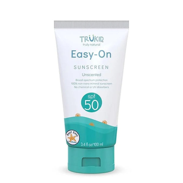 TruKid Easy On Mineral Sunscreen SPF 50 - Kids & Baby Sunscreen for Face & Body, Sunblock Protection for Sensitive Skin, U...