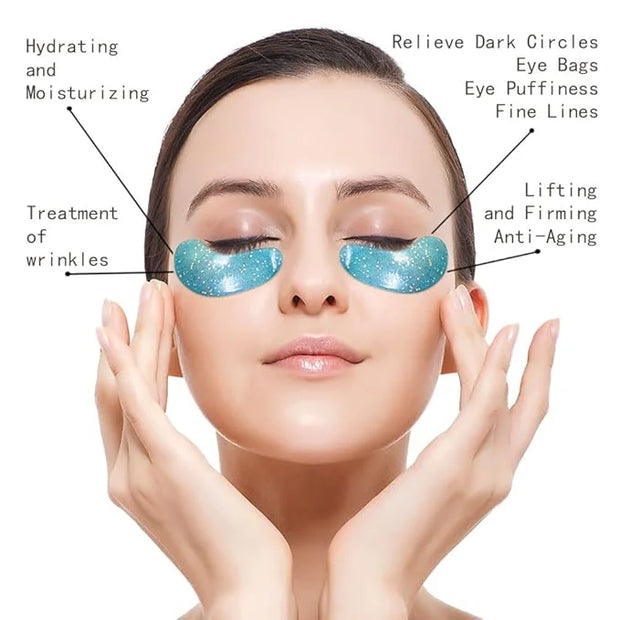 Under Eye Patches for Puffy eyes, 10Pairs eye gel pads for Dark Circles and Puffiness, hydrating Eye Mask for Wrinkles Ant...