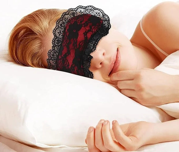 Soft Lace Eye Mask Party Ribbon Accessories, Eye Mask Comfortable Sleep Mask Can Be Adjusted to Shading Eyes, Travel,Home,...