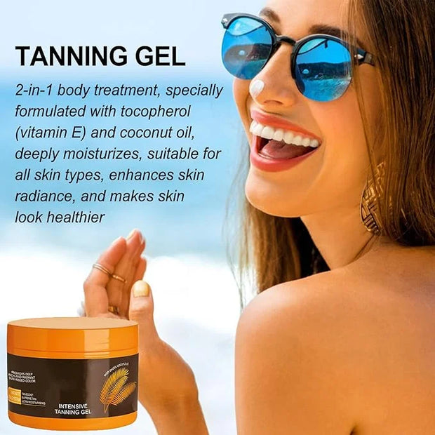 2Pcs Luxury Intensive Tanning Gel, Intensive Tanning Luxe Gel, Natural Tanning Accelerator Cream Gel,Tanning Cream for Sun...