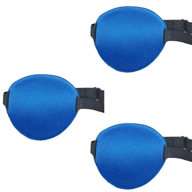 Soochat 3 Pack Eye Patch Strabismus Adjustable Eye Patch Eye Mask Buckle Adults and Kids Blue - Product Image