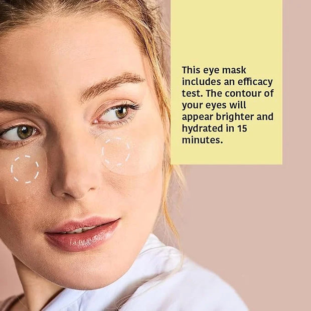 Vitamin C & Hyaluronic Acid Face Mask (5 Masks) + Eye Mask Patches with Vitamin C, Cucumber and Hyluronic Acid, Anti-Fatig...