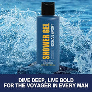 Bath and Body Gift Set for Men Body Wash Set with Fresh Ocean Scent Shower Gel, Body Lotion, Shampoo, Birthday Gifts for M...