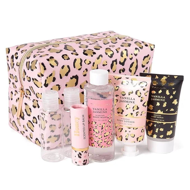 Tahari Vanilla Jasmine Spa Gift Set for Women – Luxurious Bath Kit with Body Lotion, Body Scrub, Body Wash & Lip Balm with...