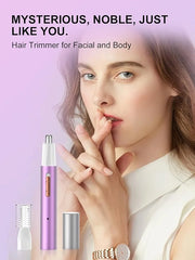 2025 Rechargeable Nose & Ear Hair Trimmer, Dual-Edge Blade Electric Clipper for Women Men, Facial & Eyebrow Hair Removal T...