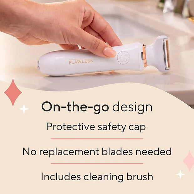 Finishing Touch Flawless Underarm Hair Removal Electric Razor Device, Designed to Shave and Contour Womens Sensitive Under...