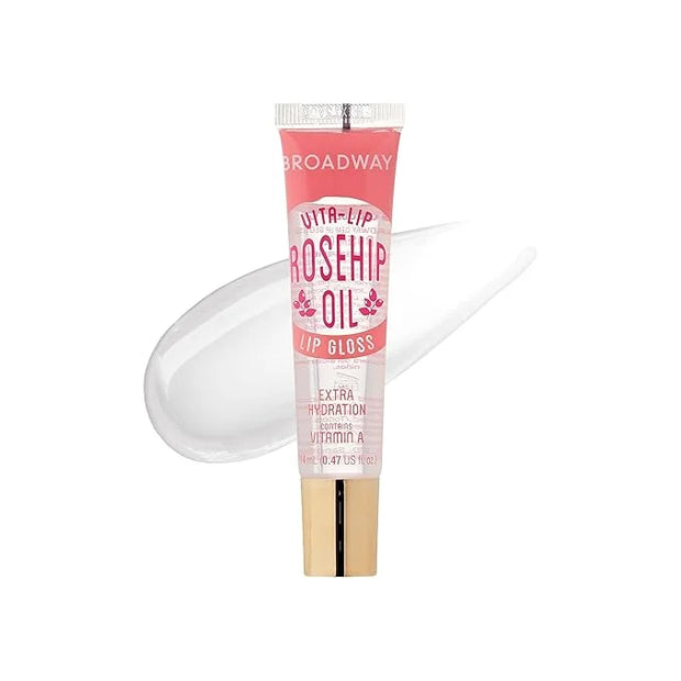 Ruby Kisses Broadway Vita-Lip Clear Lip Gloss (Rosehip Oil 12 Pack), Ultra-Hydrating & Soothing Formula with Vitamin Oils,...