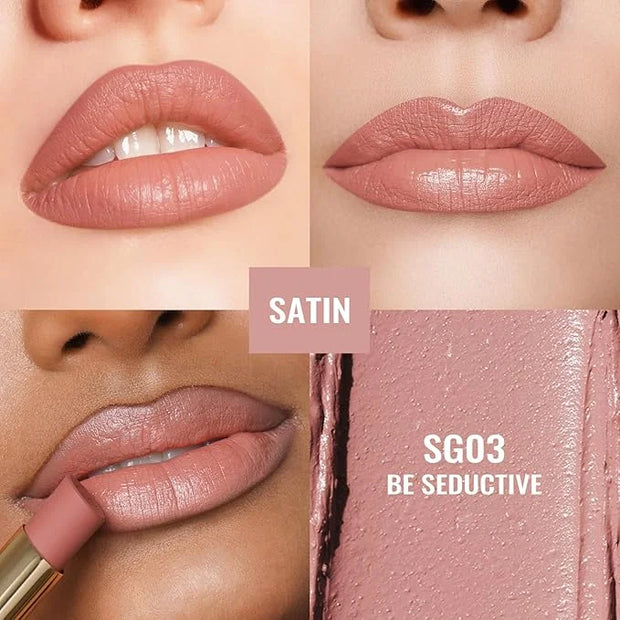 Oulac Nude Lipsticks for Women, Pink Matte Lip Stick, Full Coverage Lip Color, Satin Matte Finish, Cream Texture, Hydratin...