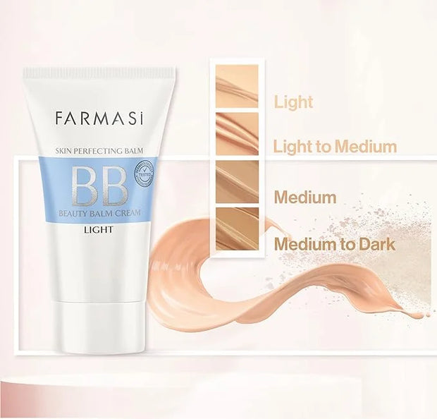 FARMASi Make Up BB Cream Beauty Balm, Full-Coverage Foundation, Concealer, Moisturizer BB Cream for All Skin Types, 1.7 fl...