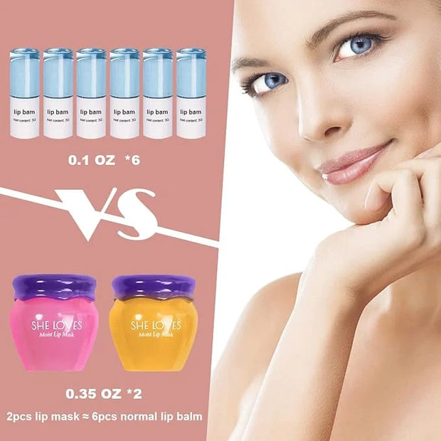 2PCS Lip Mask Overnight, Honey&Sakura Day