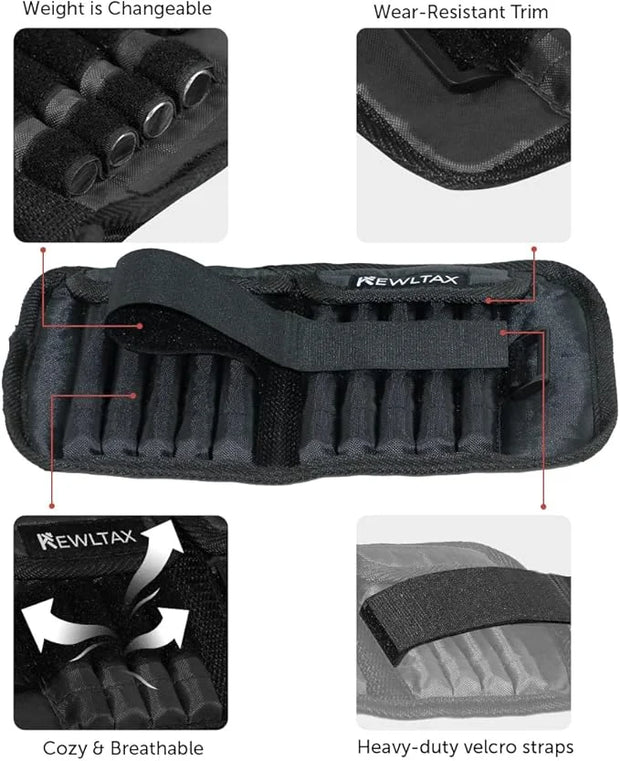 Pair of Adjustable Ankle/Wrist Weights Can Be Adjusted 2 x - Product Image