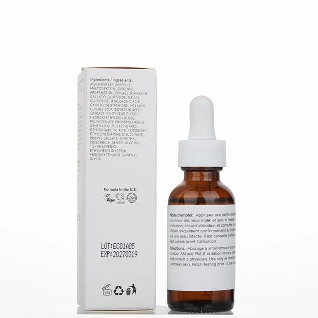 Caffeine Solution 5% + EGCG, Caffeine Eye Serum For Face, Moisturizing Under Eye Solution For Reduces Dark Circles & Puffi...