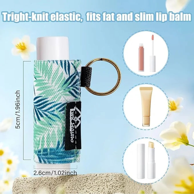 WK IEASON 10PCS Lip Balm Holder Keychain Bulk Gloss