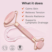 Rose Quartz Face Roller - Relaxation Gifts for Women, Skin Care Tools for Fine Lines and Wrinkles, Teenage Girl Gifts, Bea...
