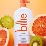 Billie Glow Brightening Women's Body Lotion, Citrus Woods Scent, With Vitamin C, 18 fl oz - Product Image