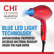 CHI 1875 Series Hair Dryer, Blow Dryer For Ultra-Fast Hair Drying, Reduces Frizz & Increases Shine, Nozzle & Diffuser Atta...