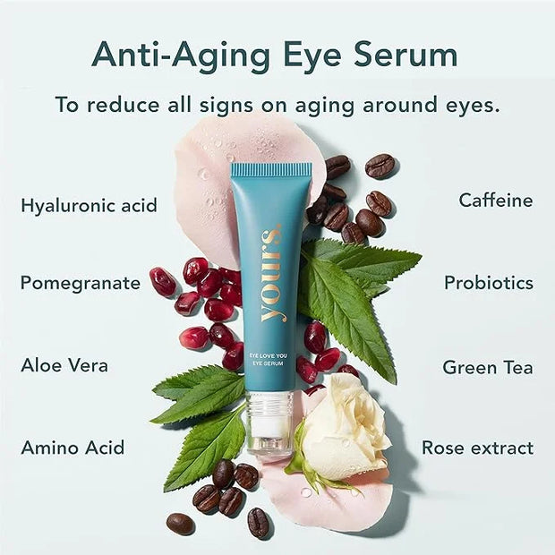 YOURS Eye Serum with Caffeine & Antioxidants | Hydrates and Brightens Under Eye Area | Restores Skin Firmness and Reduces ...