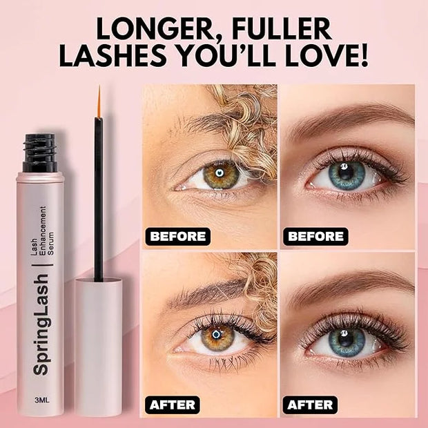 Eyelash Enhancement Serum with BIOTIN - Lash Enhancer For Longer, Fuller Eyelashes - Organic & Vegan Eyelash Enhancer - Cr...