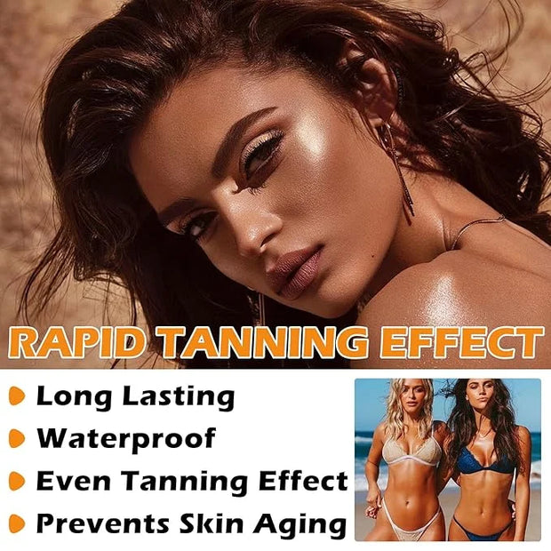 Tanning Gel Brown Tanning Luxe Gel Natural Tanning Accelerator Gel Tanning Bronzing Tan Skin Tanning Cream Balm for Sunbed...