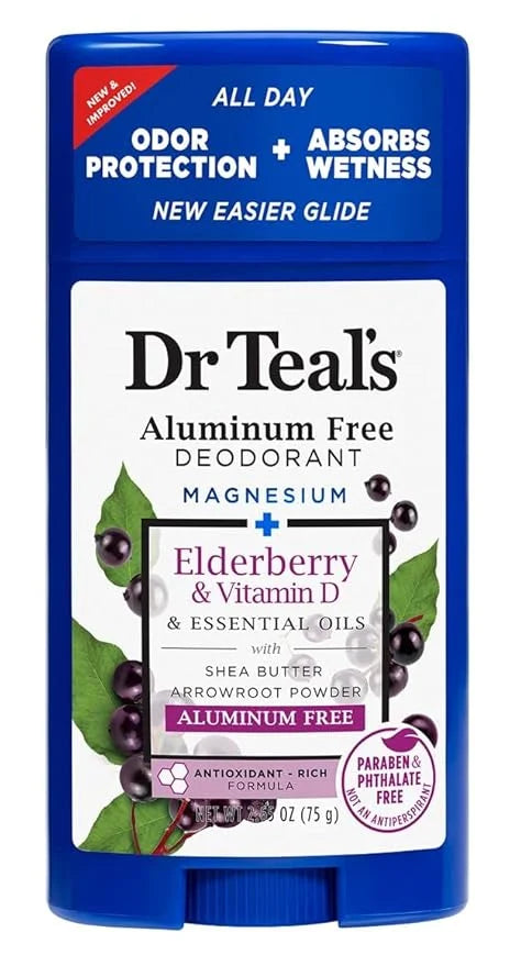 Dr. Teal's Deodorant Elderberry And Vitamin-D2.65 Ounce Aluminum-Free - Product Image