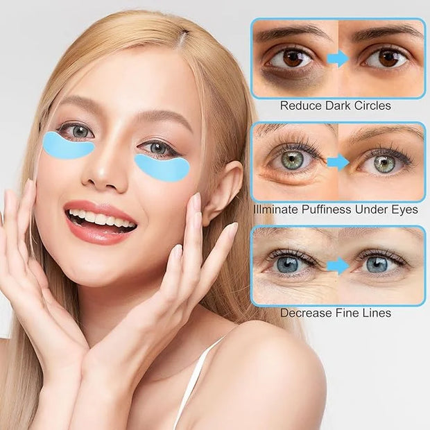 PAGOW 5 Pairs Reusable Under Eye Patches, Silicone Eye Patches, Eye Wrinkle Patches, Under Eye Mask Patches for Skin Care ...