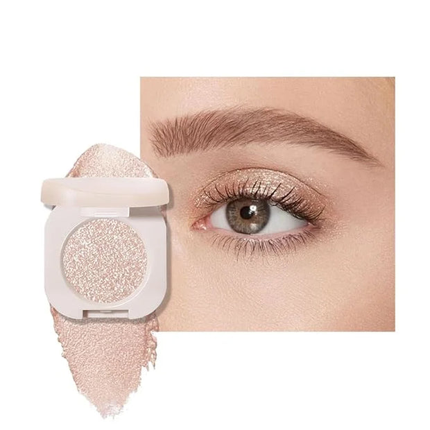 Monochrome Glitter Eyeshadow - Light Brown Shimmer Eye Shadow, Talc-Free, Paraben-Free, Cruelty-Free, Long-Lasting Single ...