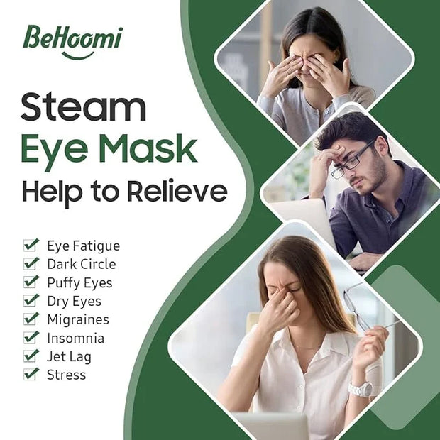 30Packs Steam Eye Mask, Heated Eye Mask Warm Compress for Eyes, Self Heating Warm Eye Masks Disposable Steam Mask for Home...