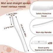 Dermaplaning Kit with 20pcs Blade Refills Exfoliating Facial Razor for Women Dermaflash Replacement Blade Dermaplaning Too...