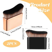 2 Pcs Self Tanning Brush Sunless Body Tanner Brushes Fake Tan Leg Makeup Foundation Brush Fine Cosmetic Application Tool f...