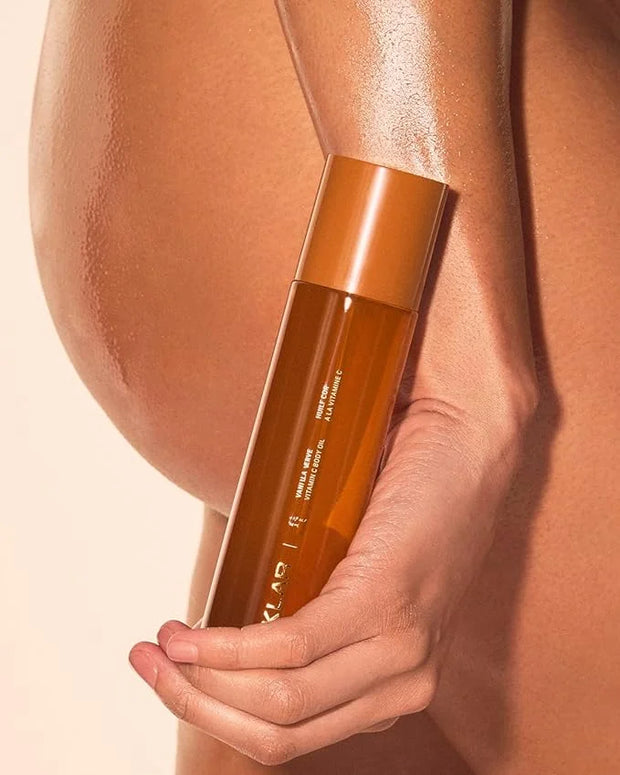 Vitamin C Body Oil for Women and Men. Moisturizing Vanilla Verve Scented Body Serum for Glowing Skin. Nourishing, Hydratin...