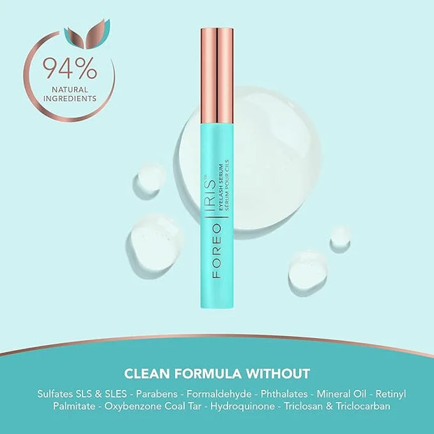 FOREO IRIS Eyelash Serum - Volume, Protection, Strength - Longer Lashes and Eyebrows - Concentrated Lash Serum for Eyebrow...