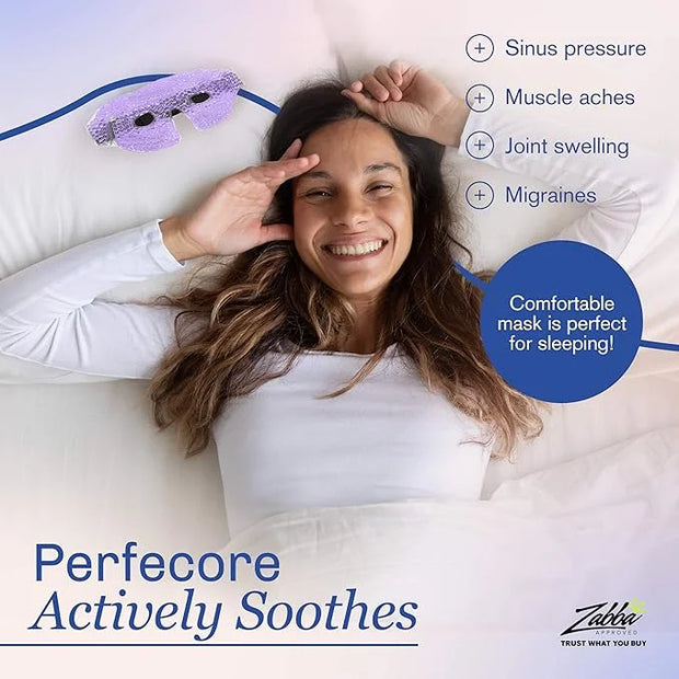 Cooling Gel Eye Mask Cold Compress for Puffy Eyes, Dark Circles, Headaches, Purple - Product Image