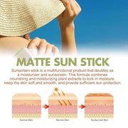 Matte Sunscreen Stick, Sunscreen Stick SPF 50, Sunblock Stick With Broad Spectrum UVA/UVB Protection, Lightweight Moisturi...