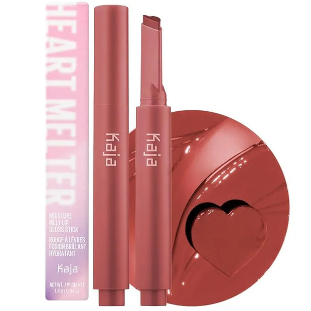Kaja Lip Gloss - Heart Melter | High-shine, Glossy Finish, Peppy Pink Nude, Moisturize, 05 Hunny Bun, 0.04 Oz - Product Image