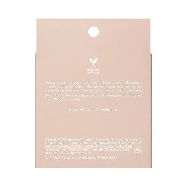 e.l.f. Camo Powder Foundation, Lightweight, Primer-Infused Buildable & Long-Lasting Medium-to-Full Coverage Foundation, Fa...
