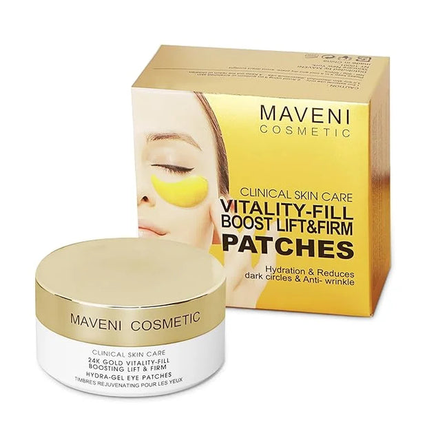 24k Gold Vitality-Fill Eye Patches (30 Pairs)|Anti-Aging Hydra-Gel Under Eye Patches, Boost Lift & Firm the Look of the Ey...