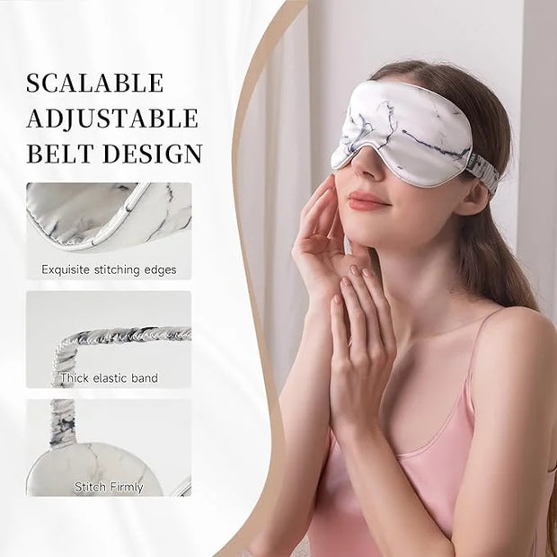 THXSILK Sleep Mask 100% 19 Momme Pure Mulberry Silk Super Smooth Cooling Decorative Sleep Eye Mask Blackout Eye Cover with...