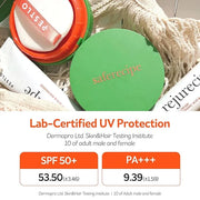 PESTLO Saferecipe No Sebum Grinding Sun Pact SPF 50+, PA+++ 0.63oz/ 18g- Grinding Dial Compact, Solid Cushion to a Soft Po...