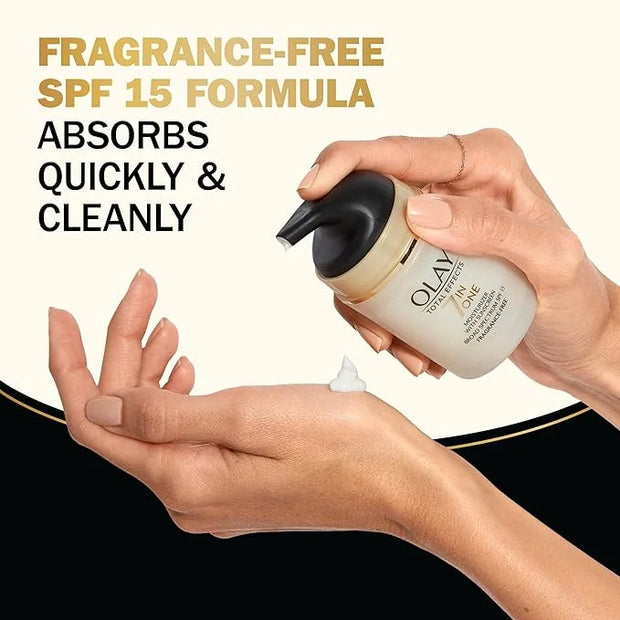 OLAY Total Effects 7-in-1 Anti-Aging Face Moisturizer with SPF 15, Fragrance-Free 1.7 oz - Product Image